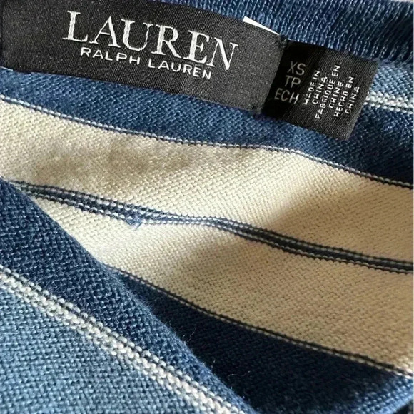 NWOT Lauren Ralph Lauren knit stripe midi dress - Picture 5 of 5
